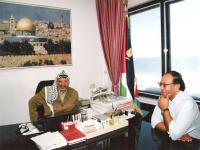 Jassir Arafat und Abdallah Frangi